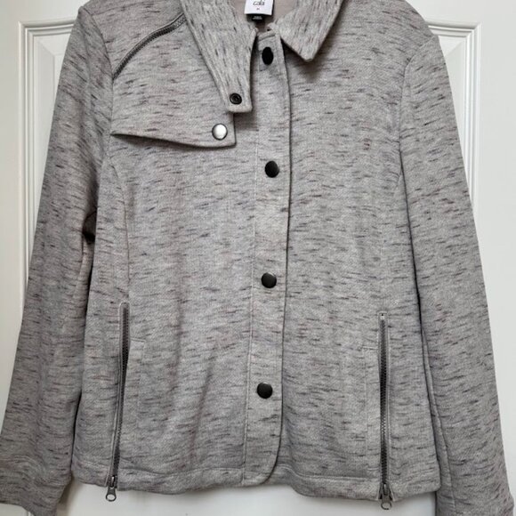 CAbi #6032 Rookie Grey Heathered Moto Style Jacket Size Medium - Picture 5 of 6